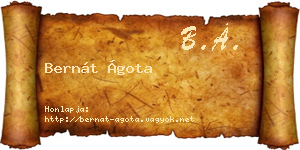 Bernát Ágota névjegykártya